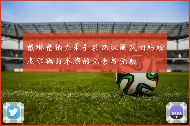 戴琳借钱无果引发热议朋友们纷纷表示钱打水漂的无奈与无助